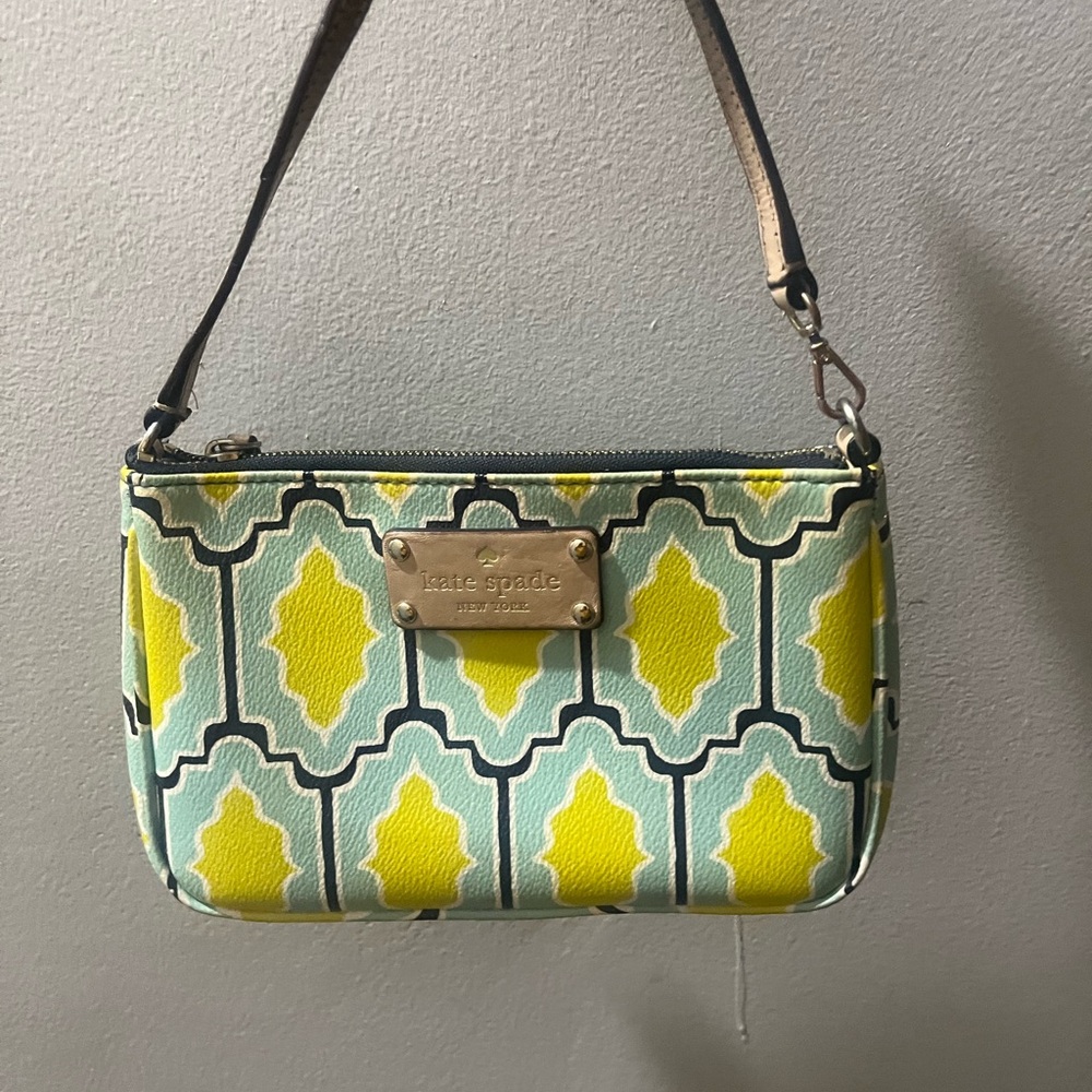 Kate Spade Yellow and Green Patterned Women's Bag